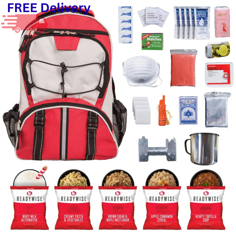 ReadyWise 5 Day Emergency Survival Backpack Food Supply Bug Out Bag Kit New