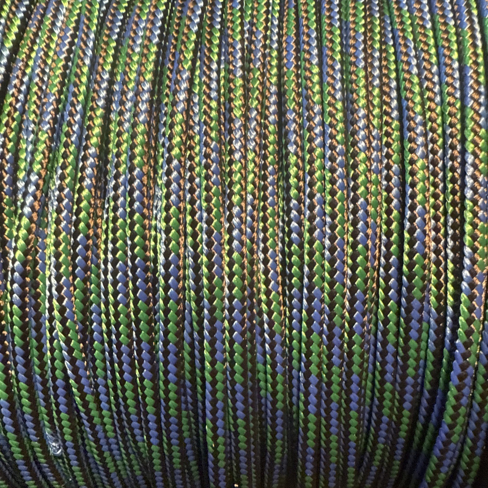 1/8″ x 500′ Round Braided Blue & Green Polyester Accessory Cord / Line / String