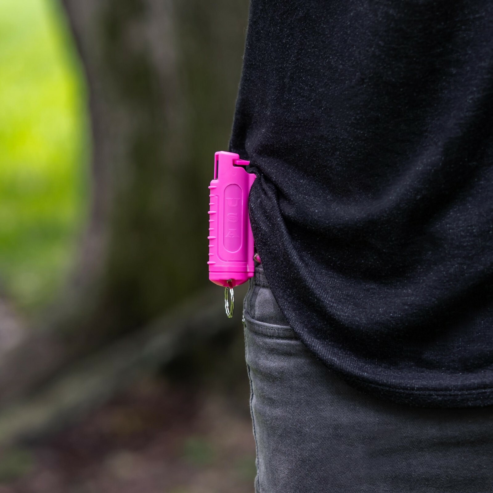 3 Police Magnum pepper spray .50oz hot pink molded keychain defense protection