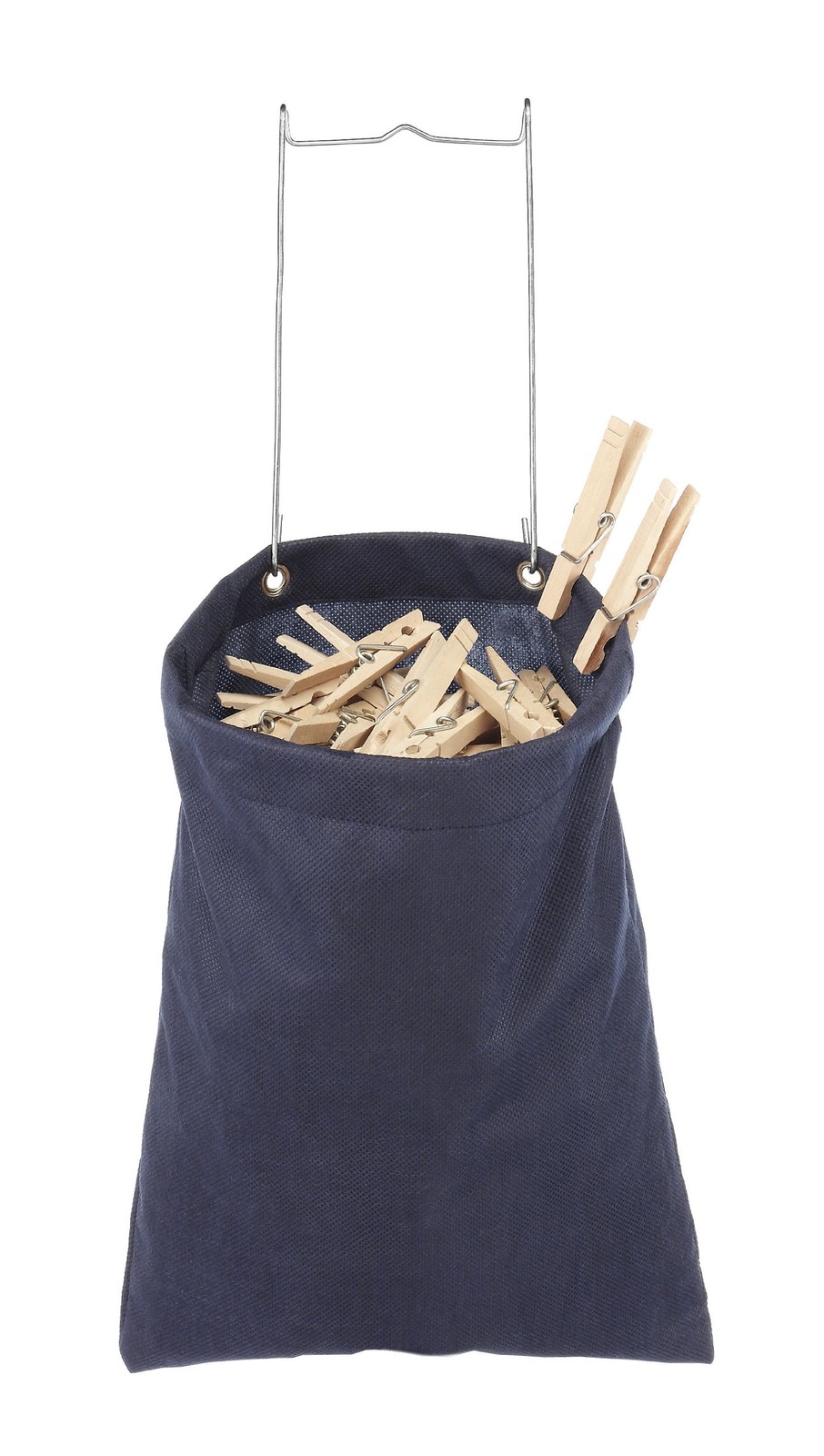 Whitmor Hanging Clothespin Bag Navy CLOTHESPIN BAG, Blue
