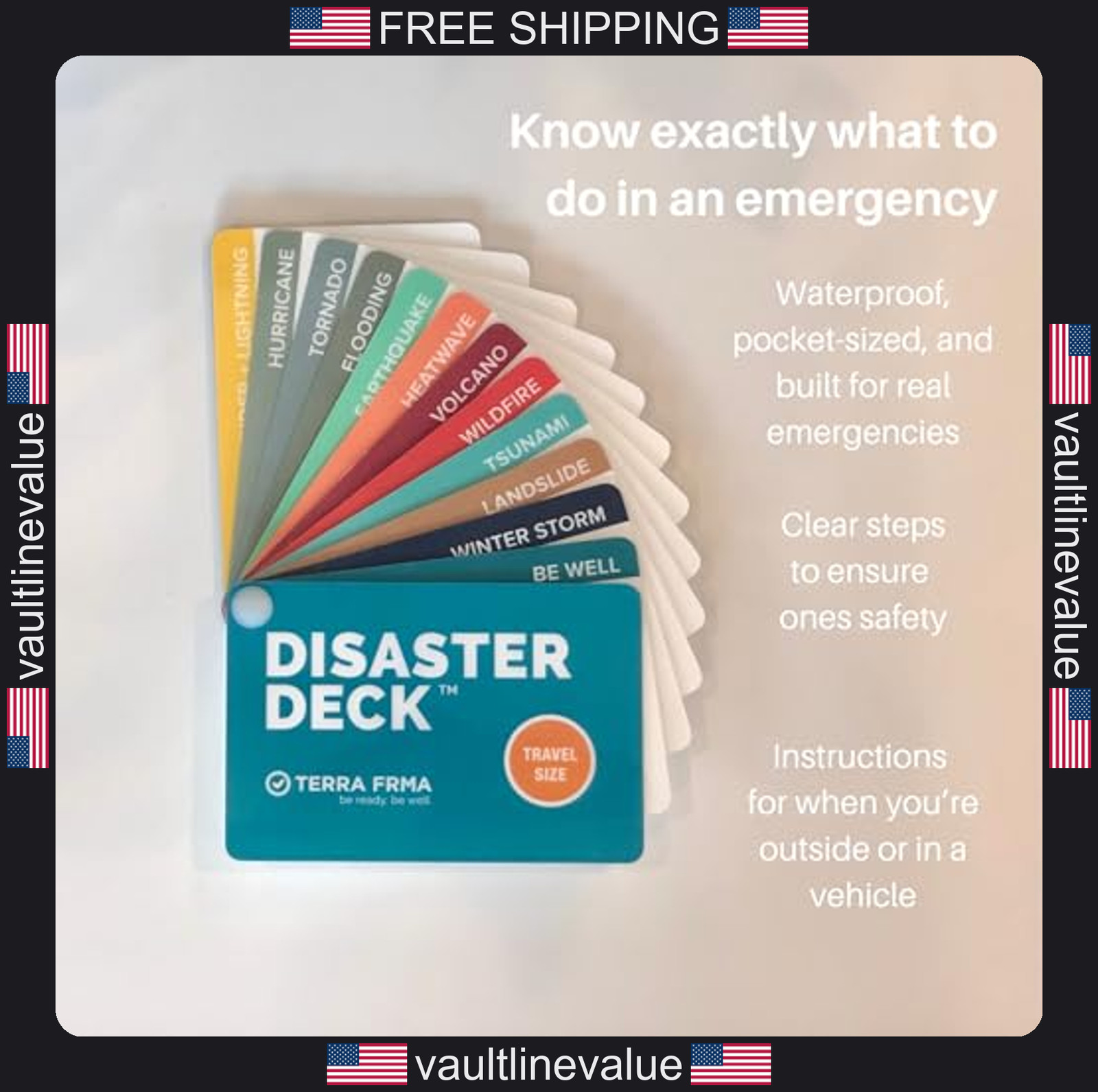Disaster Guide Emergency Preparedness Kit Waterproof Wildfire Earthquake