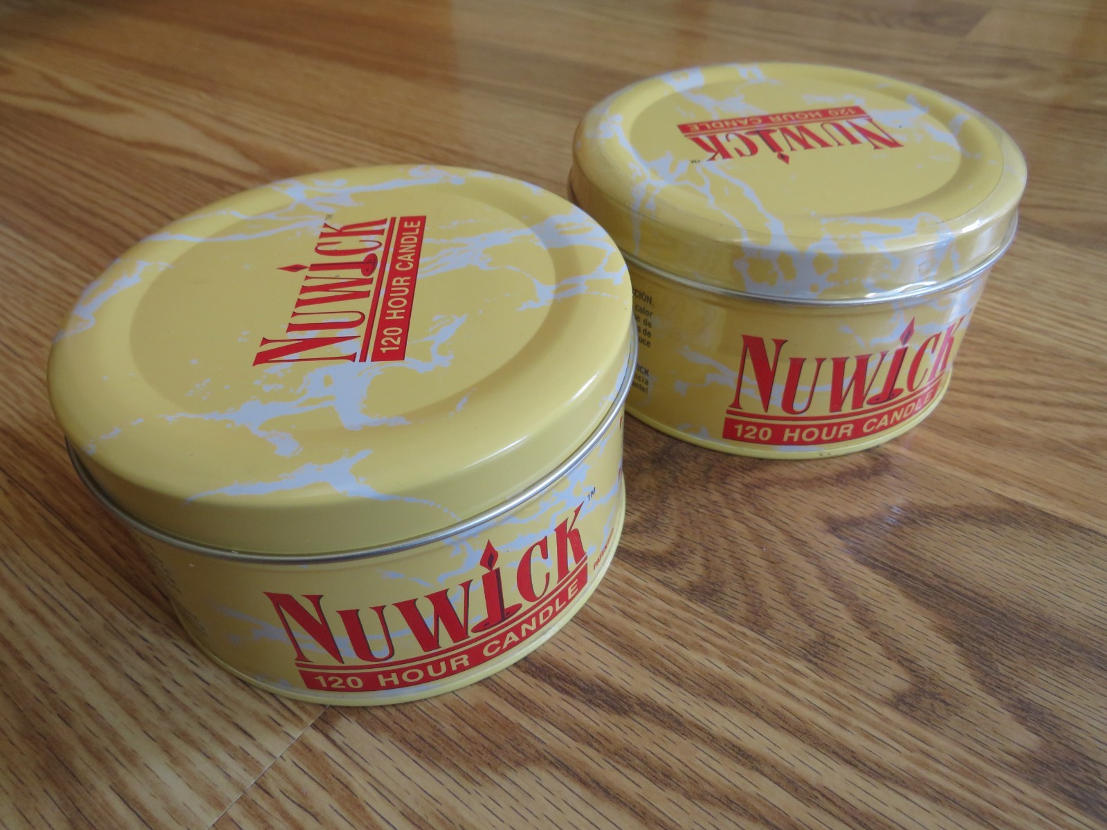 Lot of 2 – NuWick 120 Hour Emergency Candle Survival Kits in Tin, Wicks, Matches
