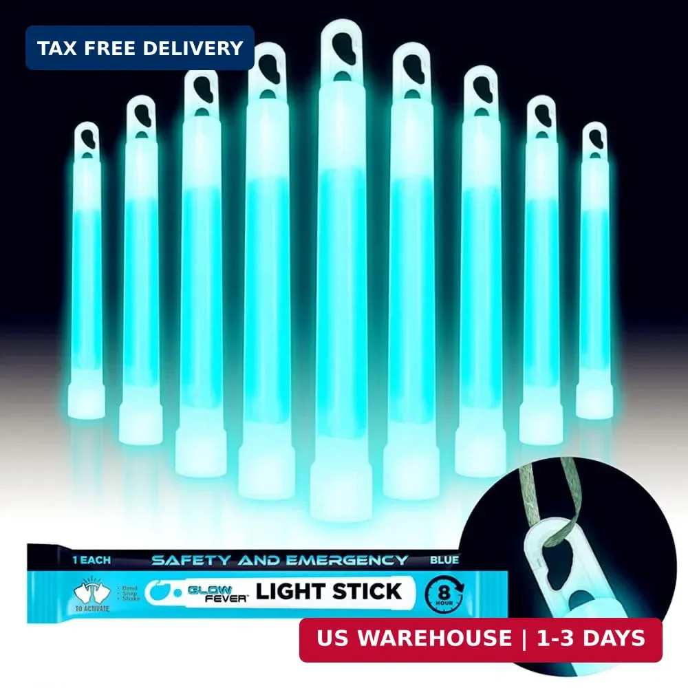 Glow Fever Emergency Safety Military Grade Glowsticks; 10PCS, 6″ Ultra Bright Gl