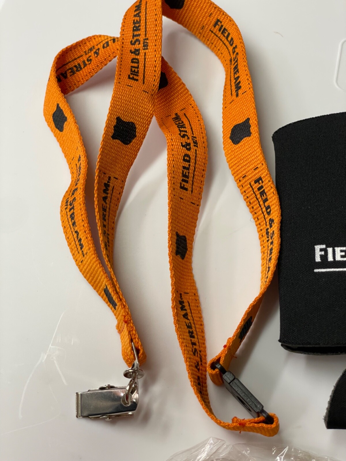 Grab Bag Lot – Field and Stream Items Lanyard, Floating Keychain, 2 Can Koozies