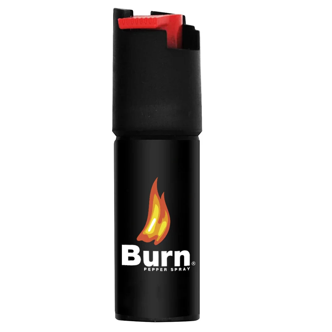2 BURN Pepper Spray Keychain 0.5oz Self Defense Security Safety Lock Red Molded