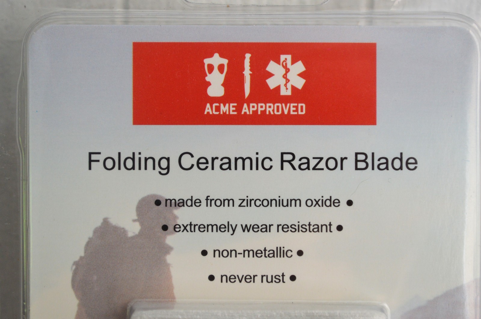 Folding Ceramic Razor Blade by Acme Approved NIP