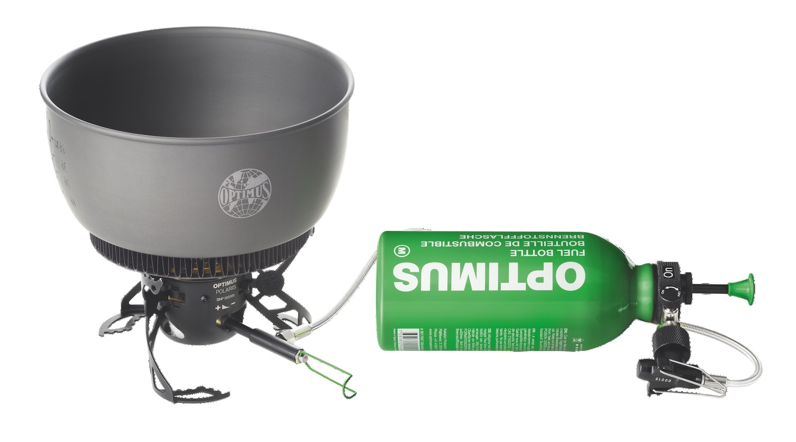 Optimus Polaris Multifuel Cooker with 0.4L Fuel Bottle (Unfilled)