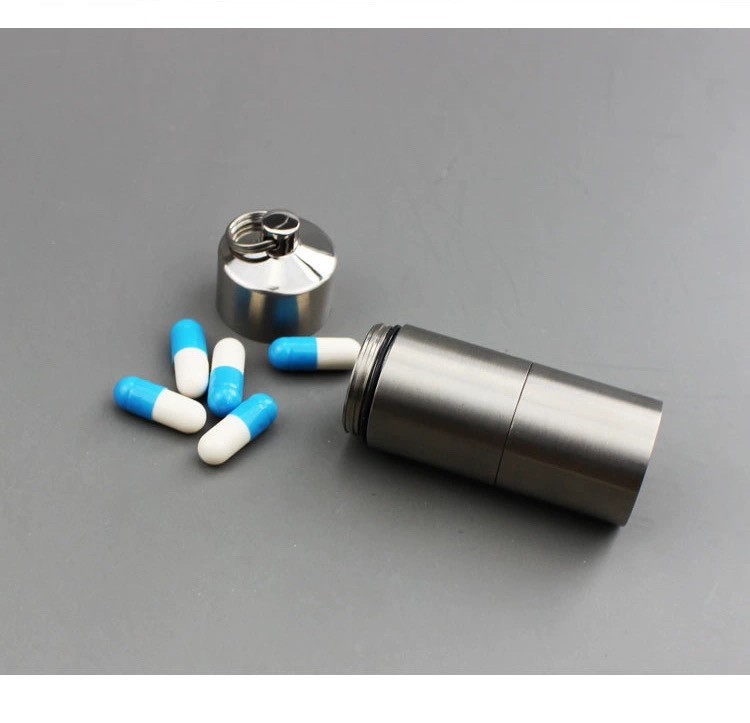 Titanium 3 Groups Storage Case Capsule Seal Container Keychain Outdoor EDC Tool