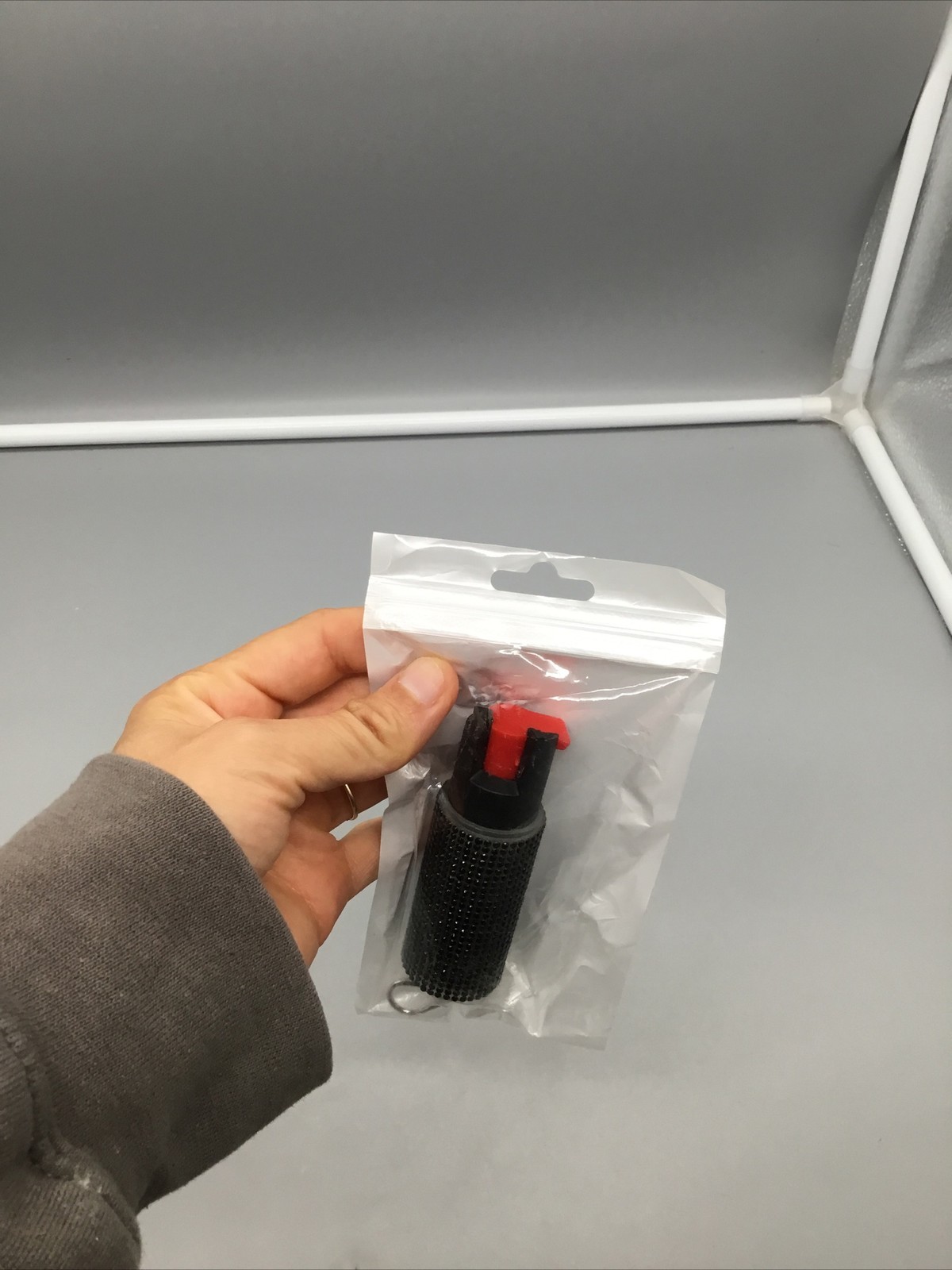 (1) Sparkling Diamond Pepper Spray Self-Defense Safety Spray w/ Keychain (Black)