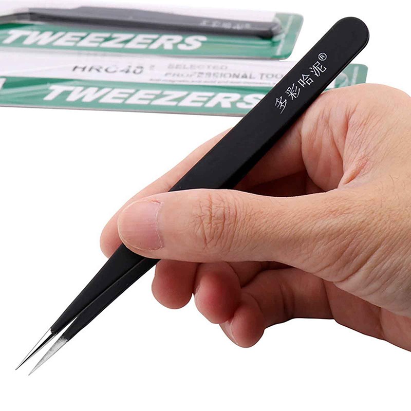 1/2Pcs Anti-static Tweezers Set Pointed Curved Tweezer Precision Repair Tools
