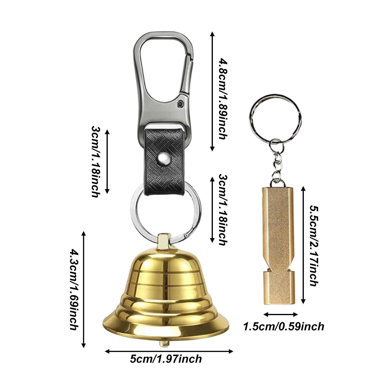 Loudly Animal Bell with Whistle Set Hiking Essentials for Backpacking Biking