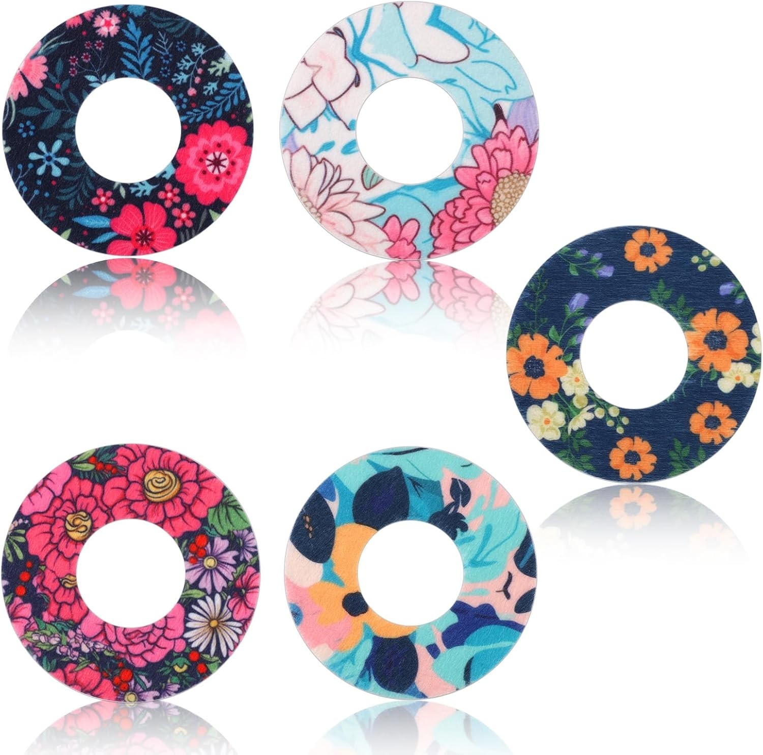 25Pcs Waterproof Flower Pattern Sensor Covers for Libre 1/2 – Breathable, Non…