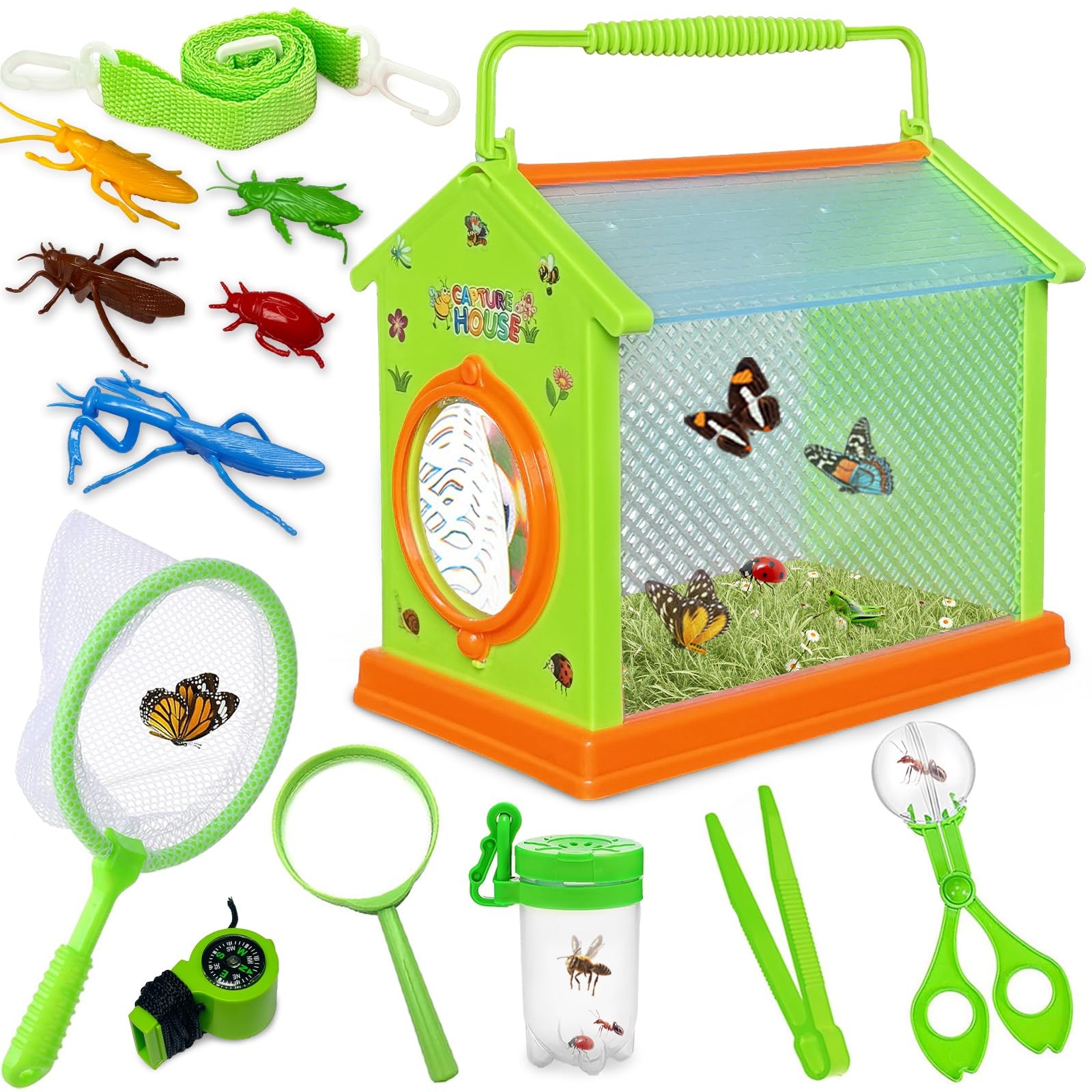 Explorer Set for Kids Ages 4 and Up, 12 Piece Explorer Set Kid Ages 5, with Insect Box…