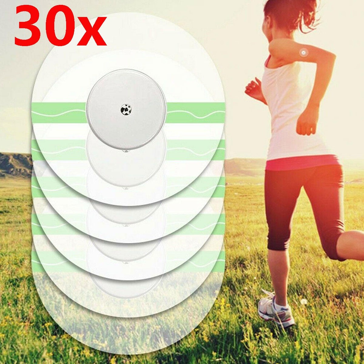 30PCS Adhesive Patches Waterproof Sensor Covers Flesh Flexib For Freestyle Libre