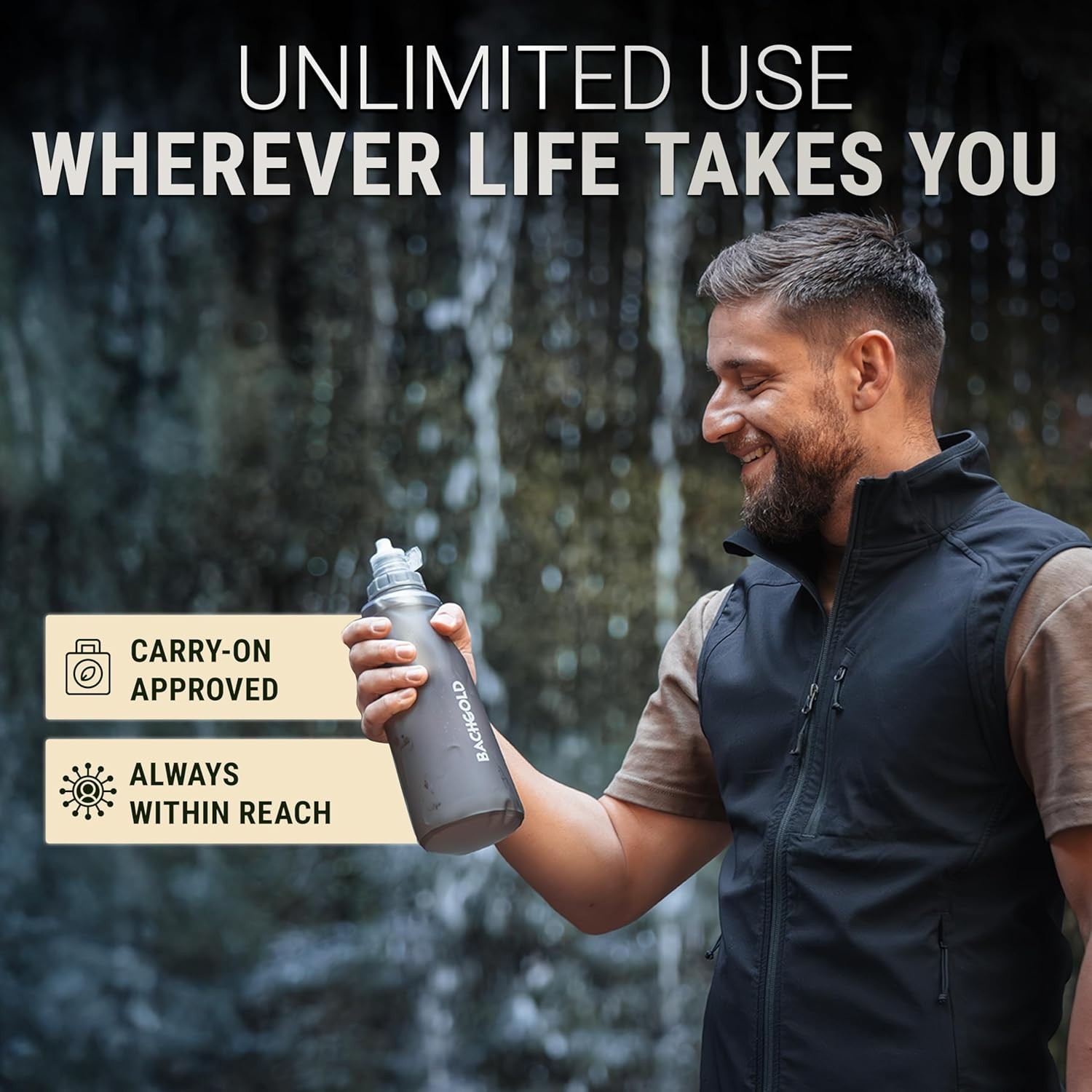 Travel-Ready Water Filtration System – Squeeze-to-Drink Convenience for Hikers