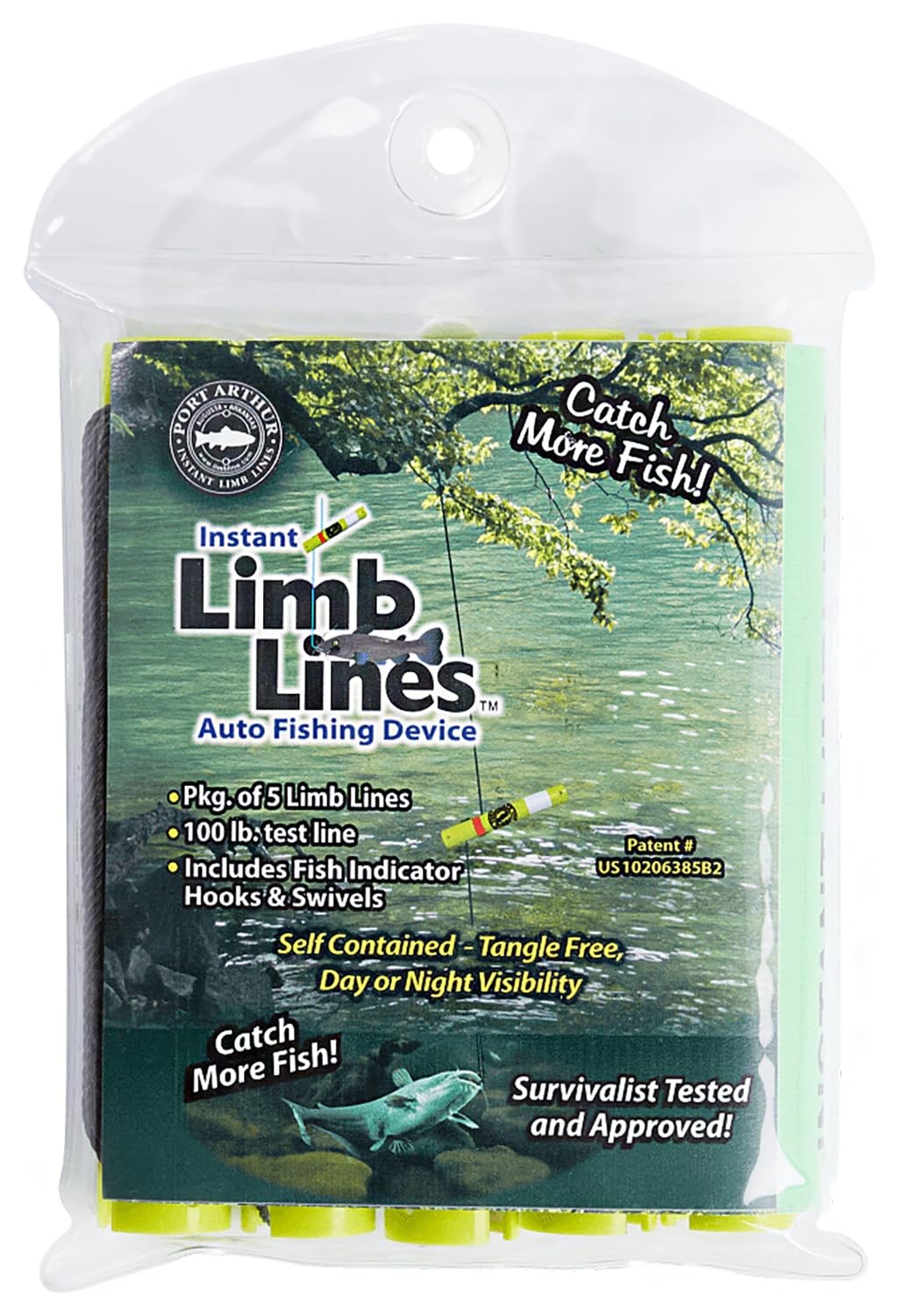 Port Arthur Instant Limb Lines 5-Pack Auto Fishing Device – Lightweight Compact