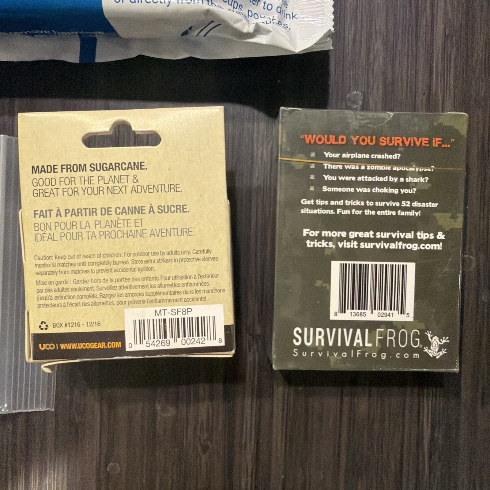 Survival Kit Lot 4 Aquamira Water Filters UCO Fire Starter Wire Saw & Cards New