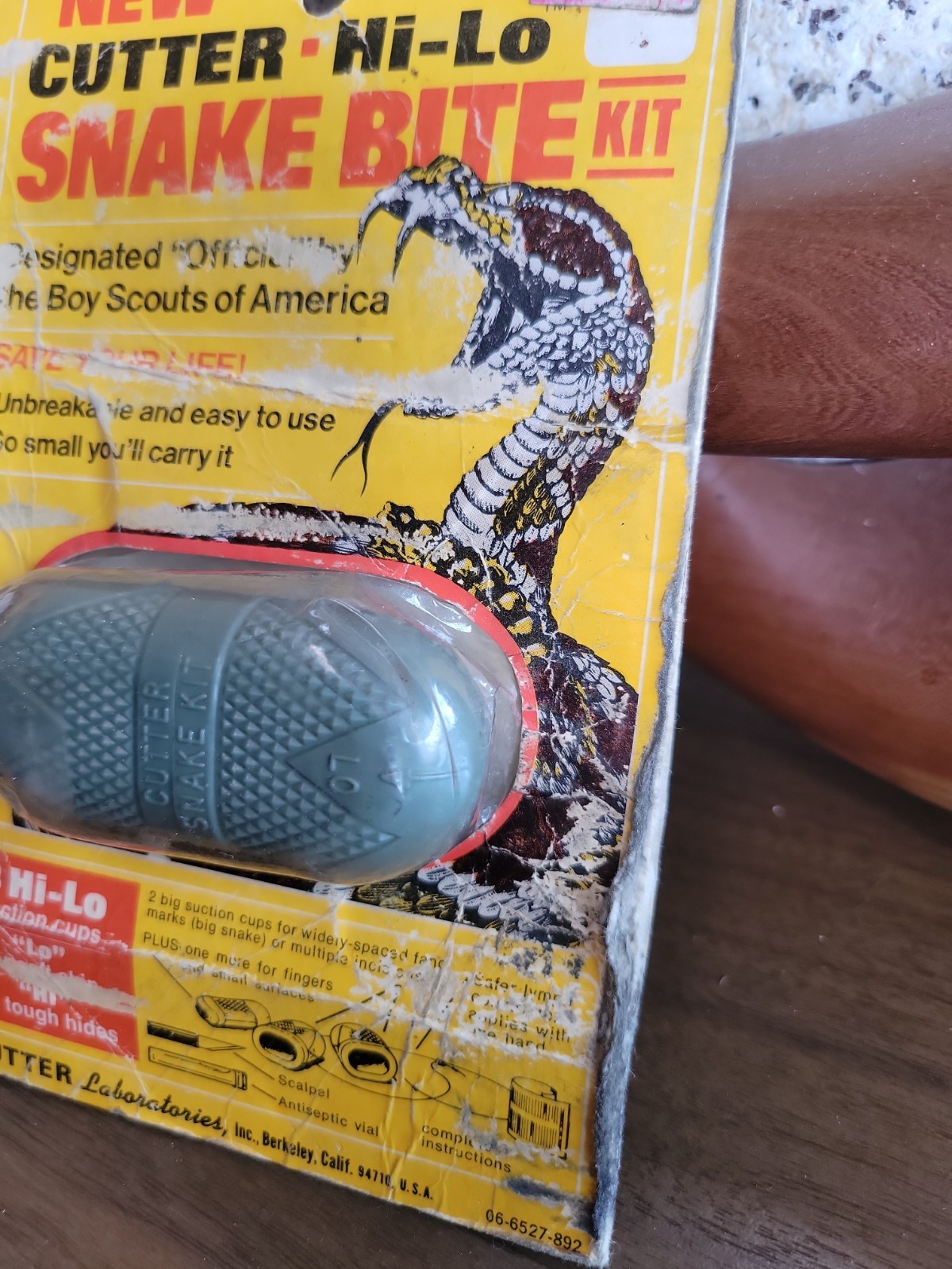Vintage Hi-Lo Snake Bite Kit by Cutter – Sealed – Worn Package