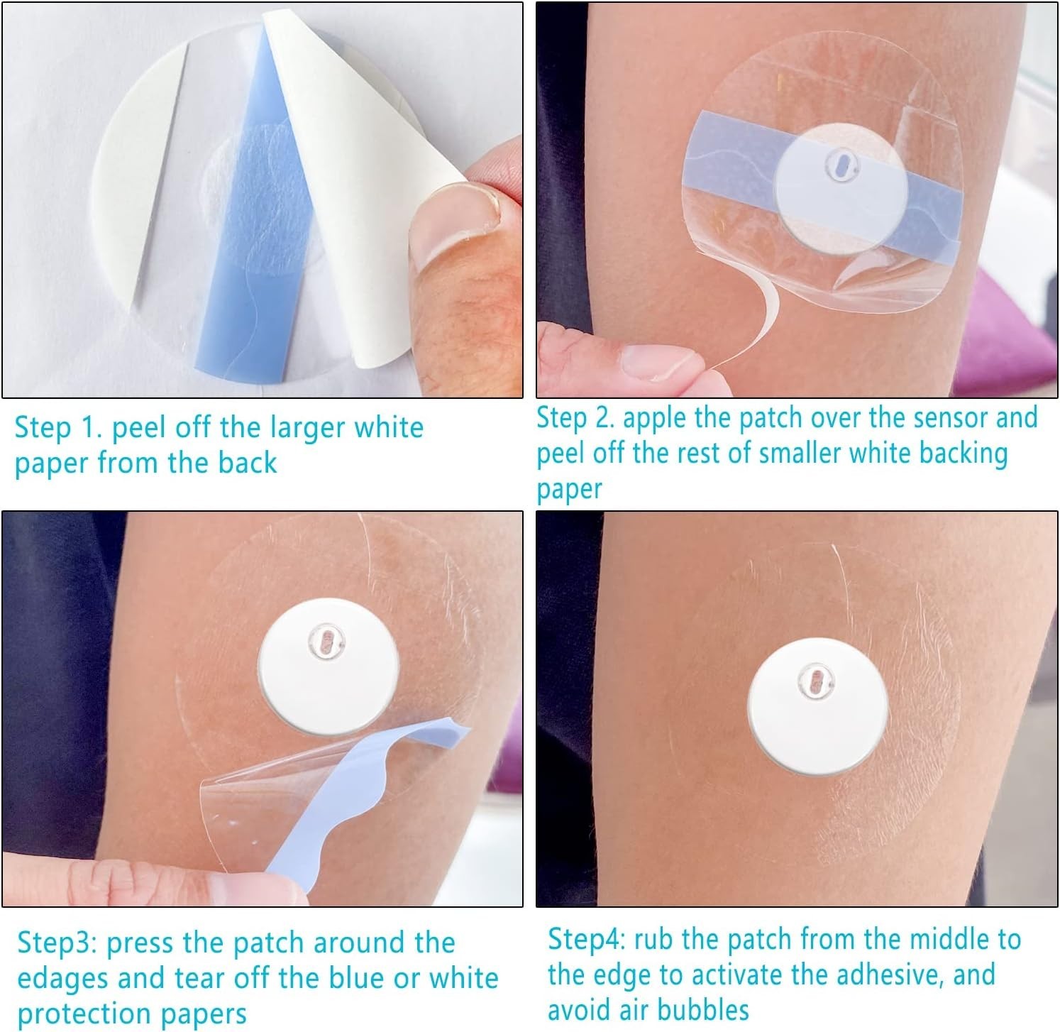 20 Pack Freestyle Libre 3 Waterproof Adhesive Covers – Skin-Friendly & Durable