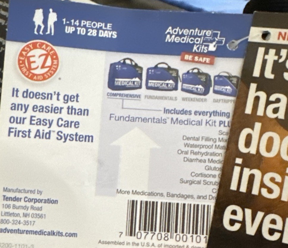ADVENTURE MEDICAL KITS MOUNTAIN SERIES COMPREHENSIVE MEDICAL KIT, SEALED EXP???