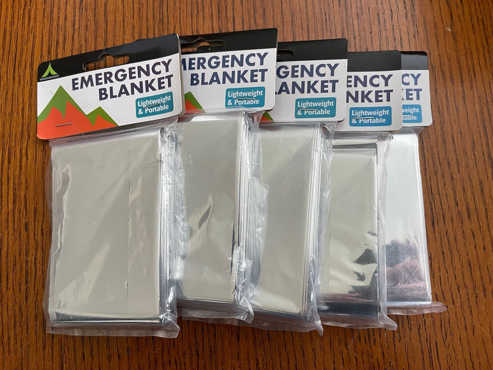 5 Pack Emergency Rescue Thermal Mylar Blankets 54″x 82″ NIP U2