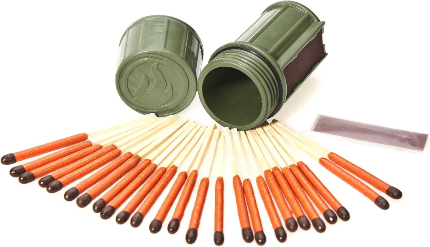 Stormproof Match Kit with Waterproof Case, 25 Stormproof Matches and 3 Strikers