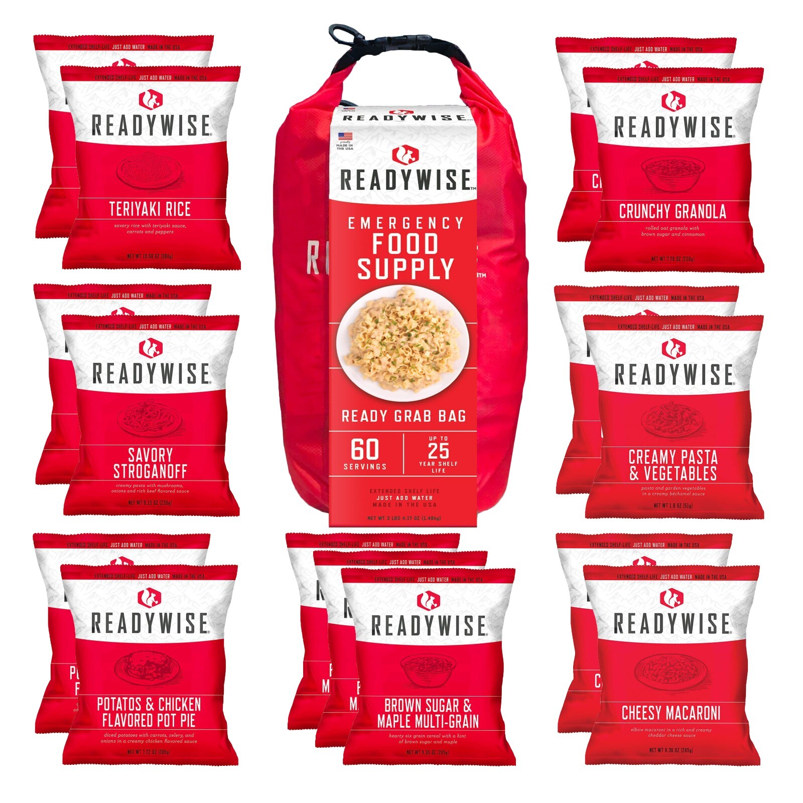 7 Day Emergency Food, Water Filter, Firestarter Outdoor Adventure Survival Kit