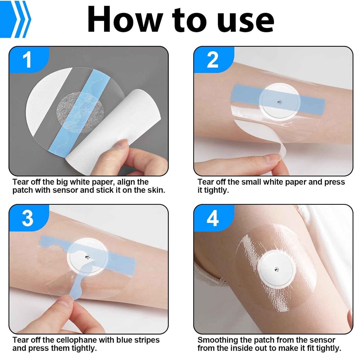 Sensor Covers for Libre 1/2/3, Waterproof-25 Pack Freestyle Libre 1/2/3 Plus …