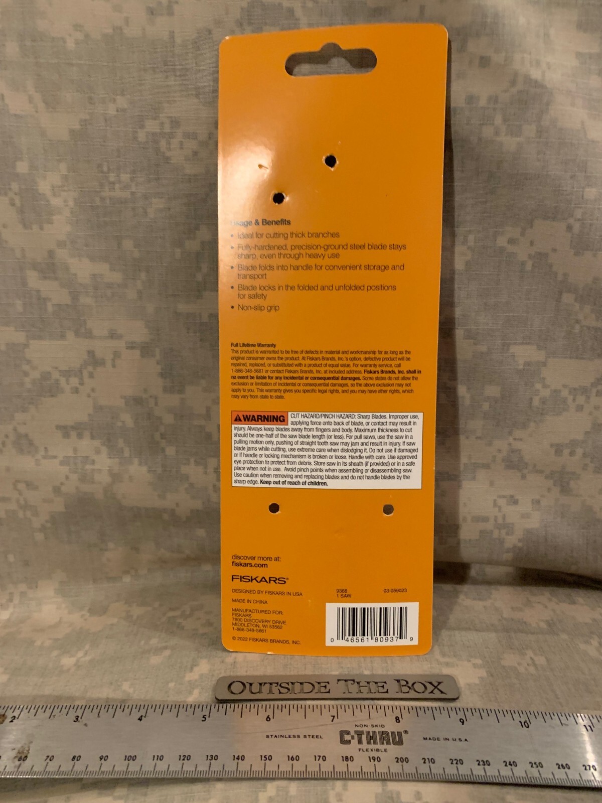 Emergency/Survival: FISKARS 7″ Folding Saw, Steel Blade with Non-Slip Grip, NIP