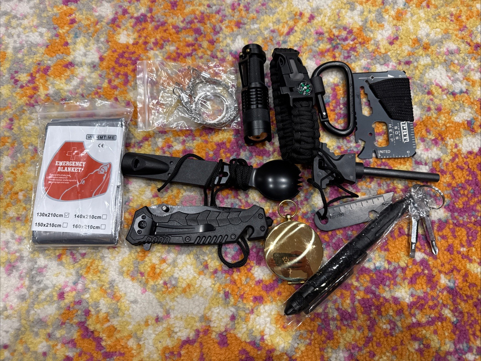 New Outdoor Emergency Survival Gear and Equipment 14 in 1 Tactical Survival Tool