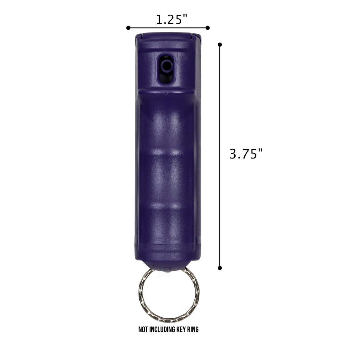 POLICE MAGNUM Keychain Pepper spray Self Defense- 1 Pack .50oz Purple Flip Top