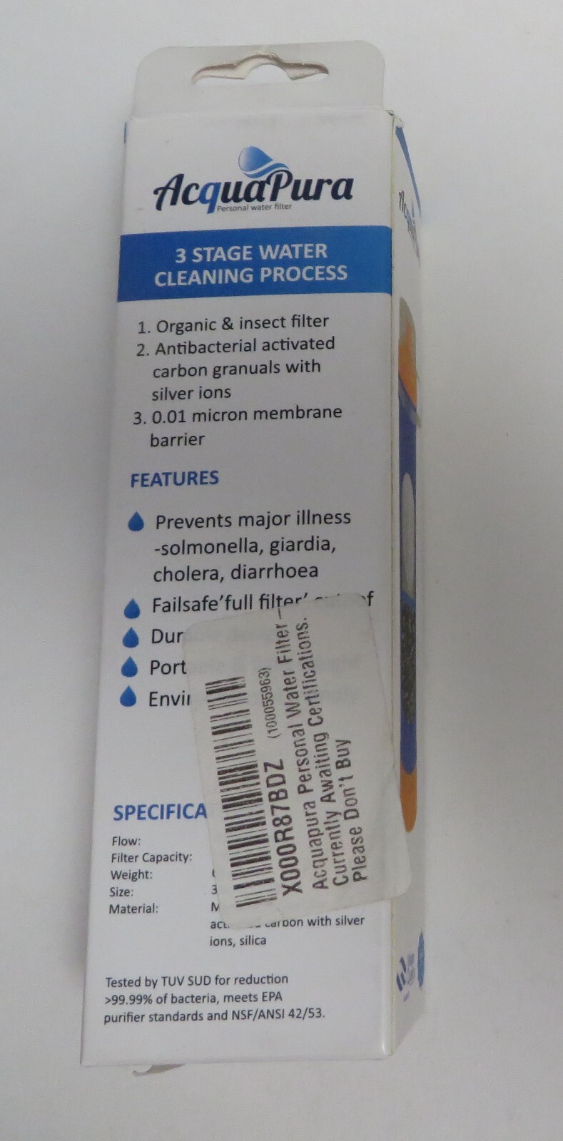 Best Camping Water Filter with 3-Stage Filtration to 0.01 Microns
