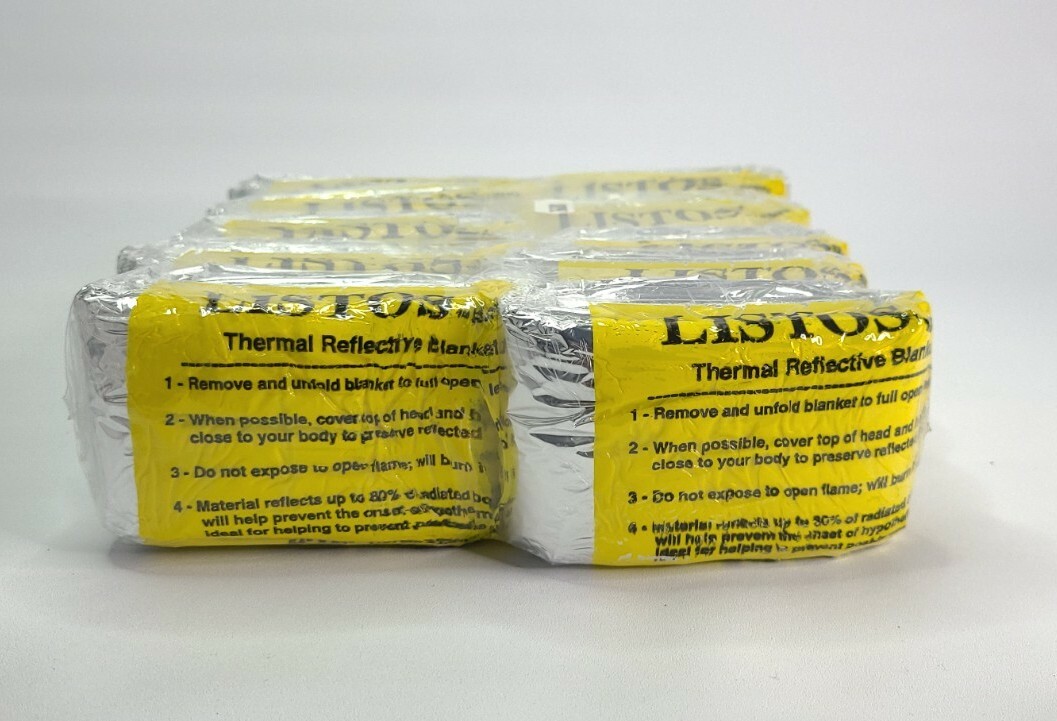 10 PACK • Super Large 82″x 54 Emergency Solar Mylar Blanket Survival Safety