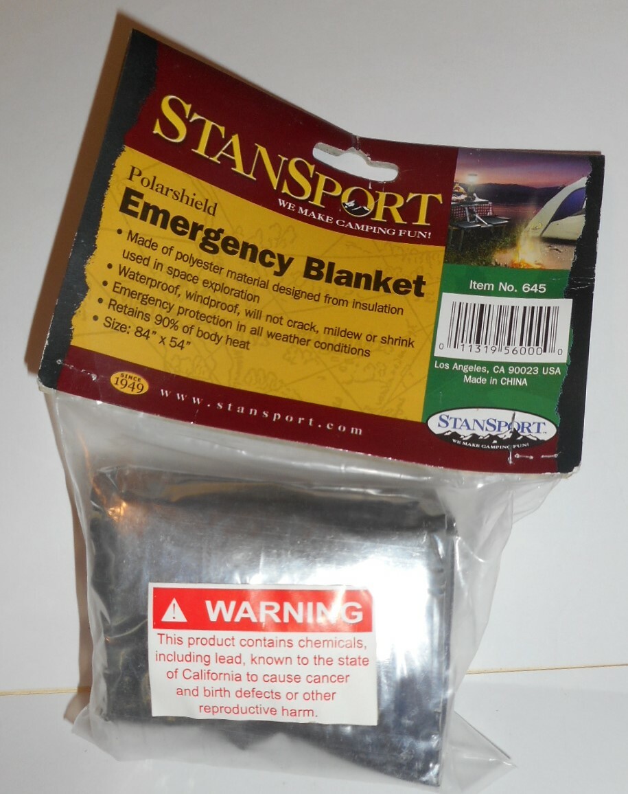 STANSPORT POLARSHIELD POLAR HEAT SHIELD EMERGENCY BLANKET WATERPROOF WINDPROOF