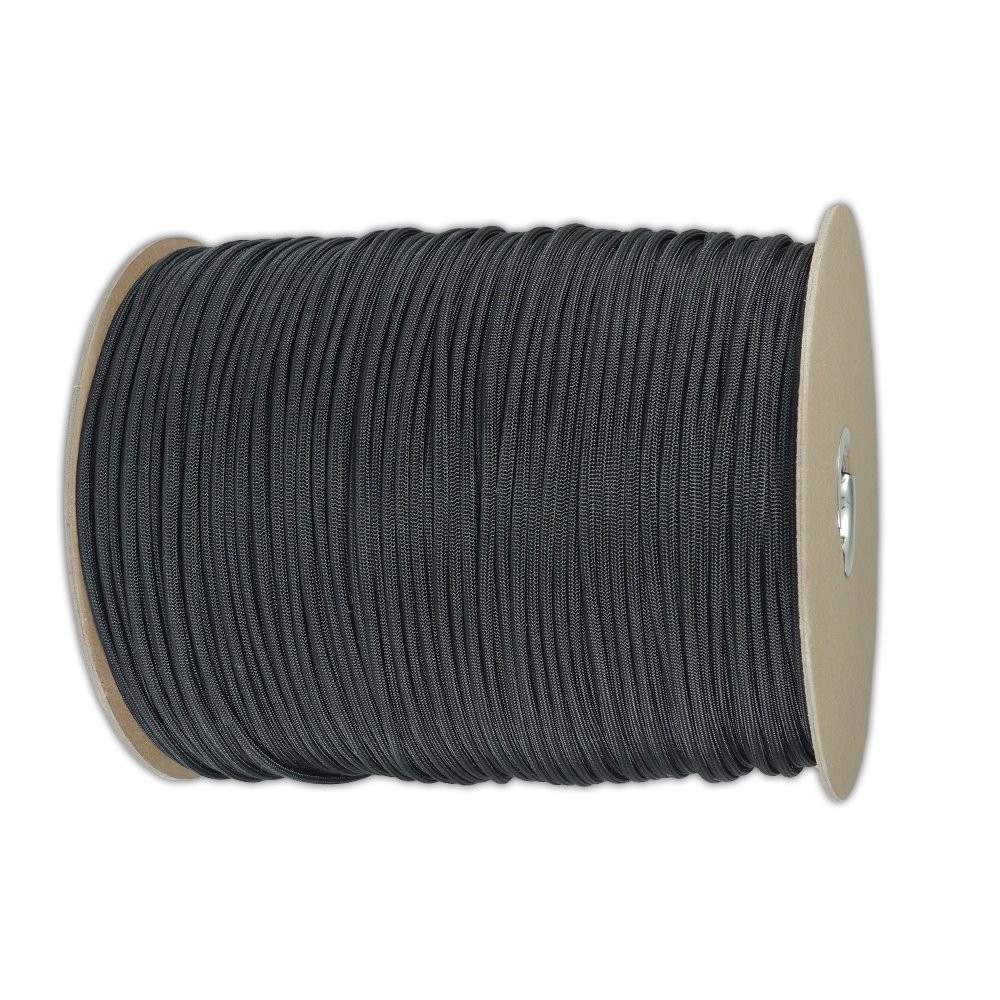 Paracord Planet (50+ Colors) – 1,000 Foot spools – 100 Feet, Black