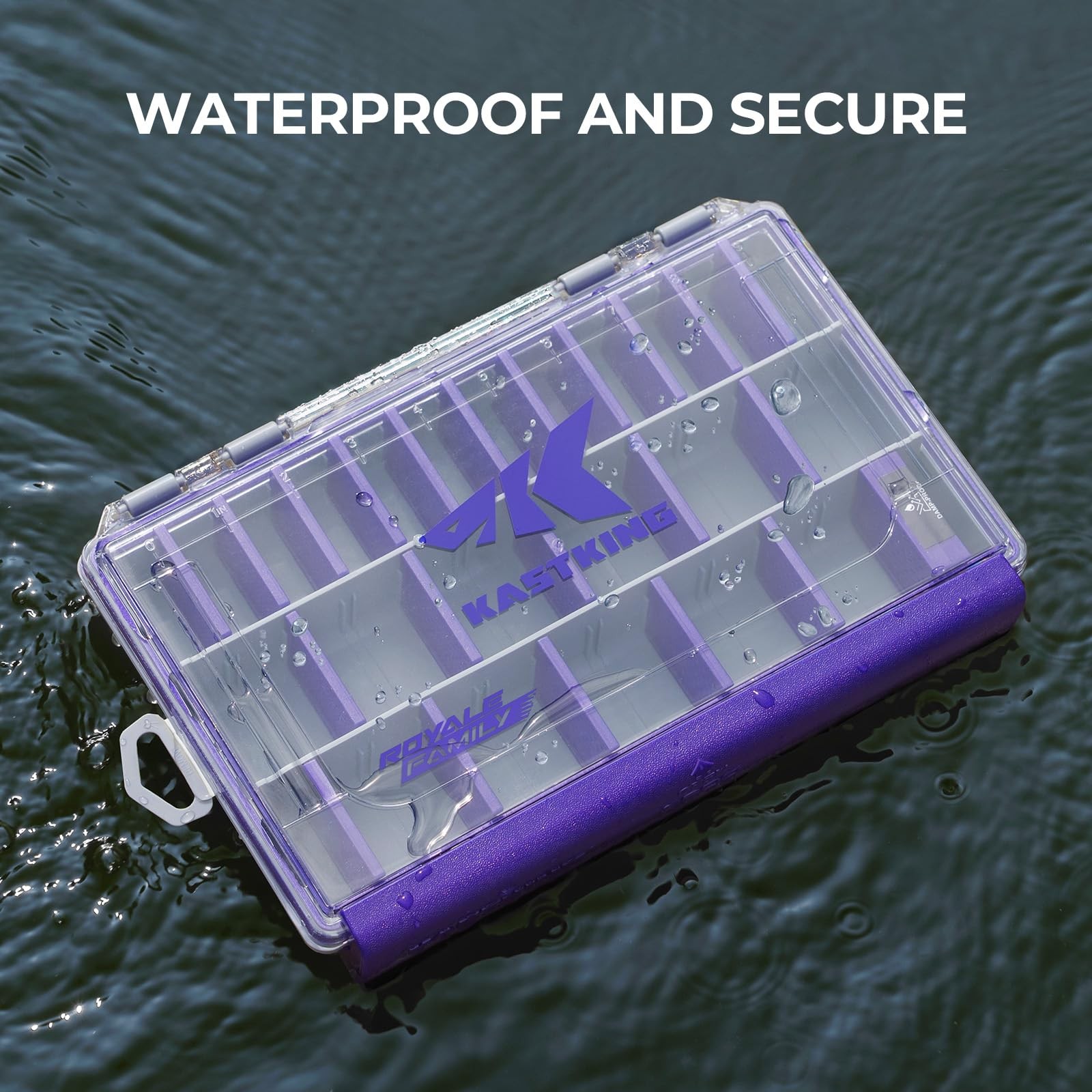 KastKing HyperSeal Waterproof Tackle Box, 3600 and 3700 3600(1 Pack), Purple