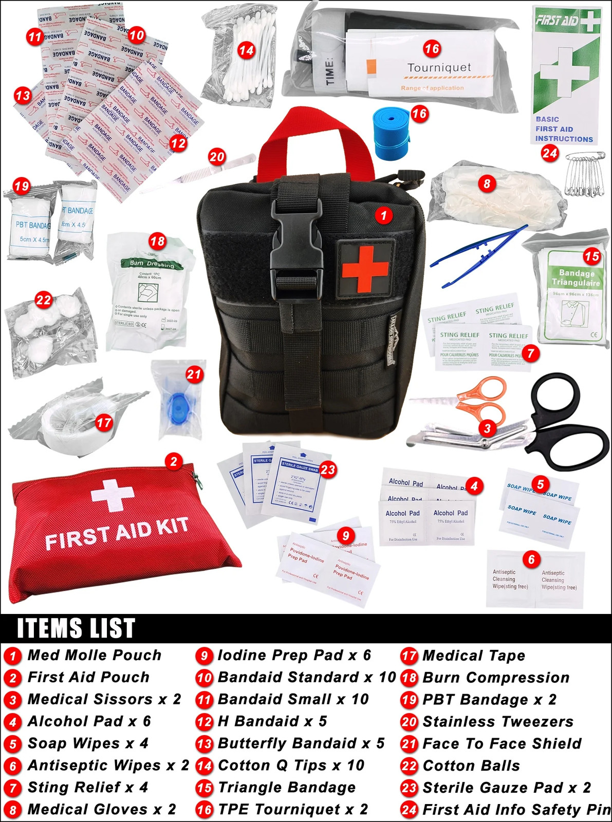 Ultimate Survival and Med Kit Complete 35L Bug Out Bag Backpack – Black