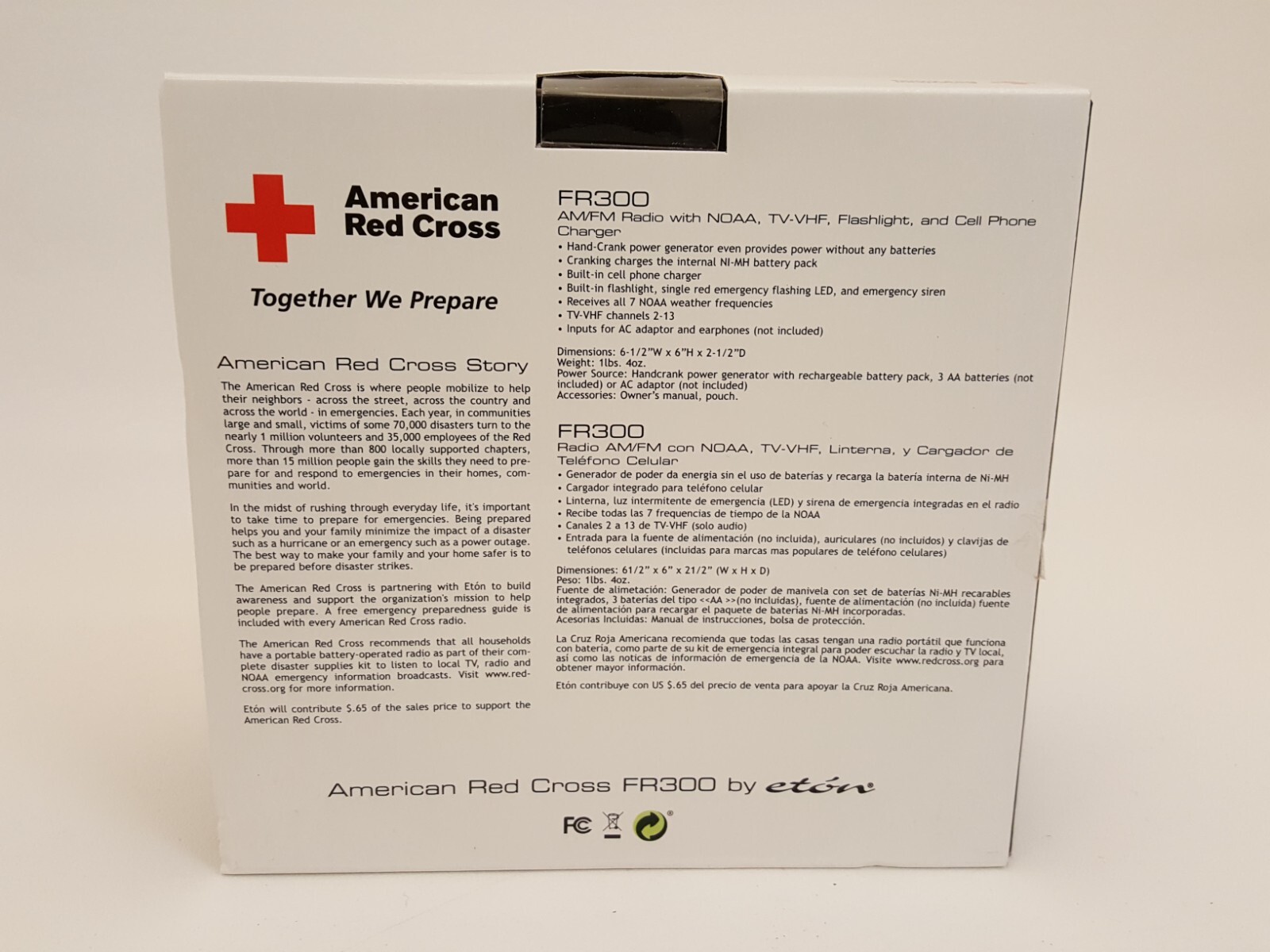 American Red Cross emergency radio hand crank FR300 Eton