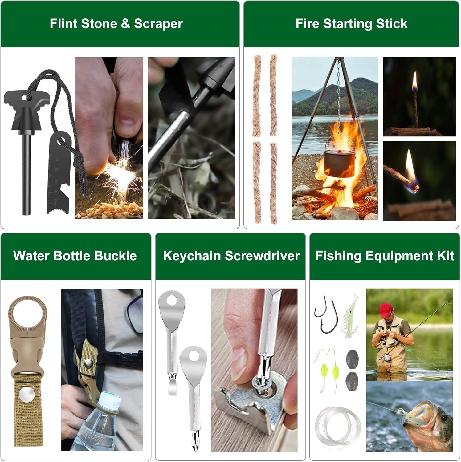 Gifts for Men Dad Christmas Husband Teenage Boy, Survival Kit 28 in 1, Surviv…