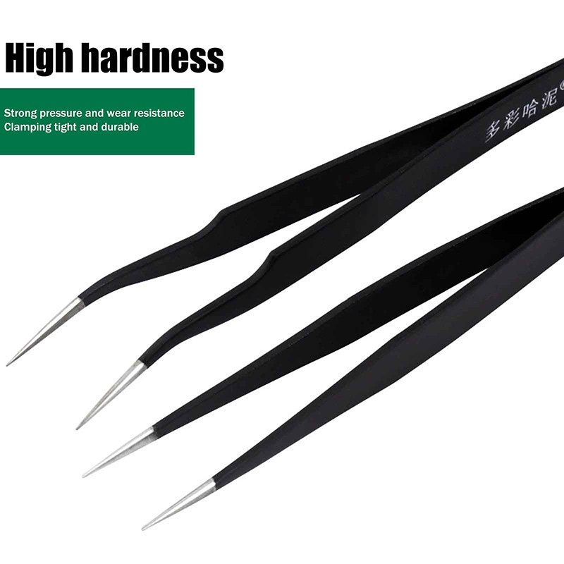 1/2Pcs Anti-static Tweezers Set Pointed Curved Tweezer Precision Repair Tools