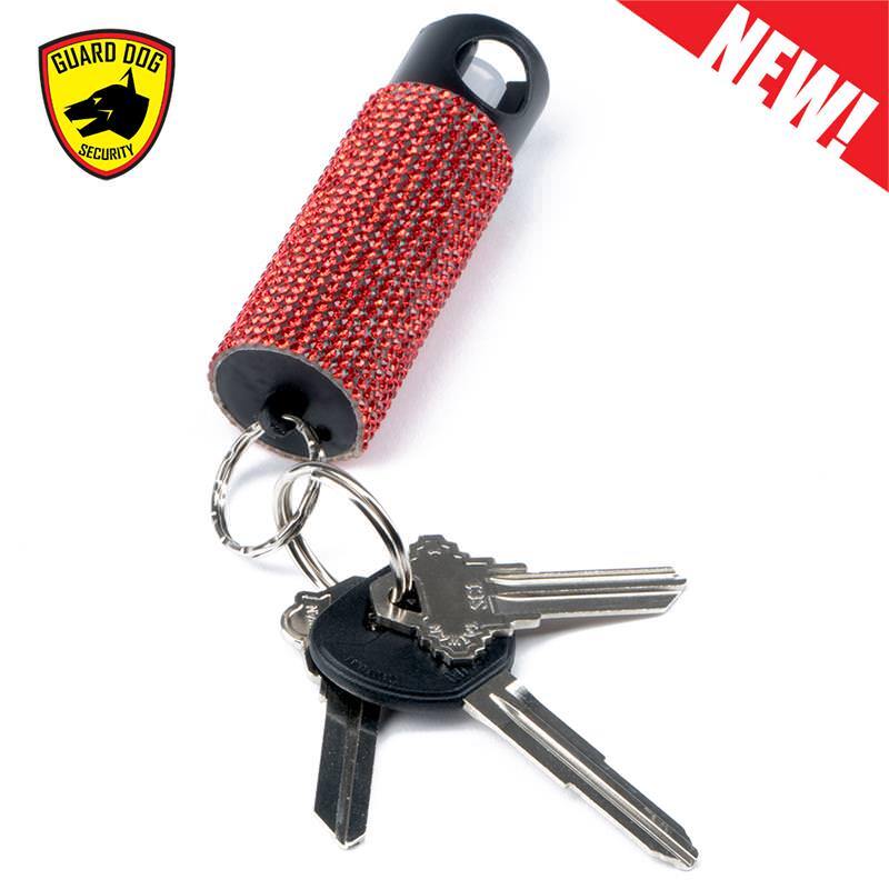 Bling It On Key Ring Self Defense Pepper Spray Women Jeweled Carry Case Glitter