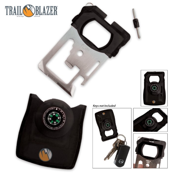 Trailblazer Multi Tool Survival Card With Compass & Magnifier CK105