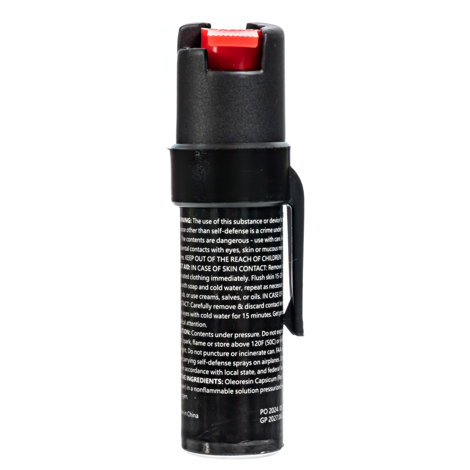 2 Pack Burn Pepper Spray for Self Defense 0.84 fl oz with Security Clip