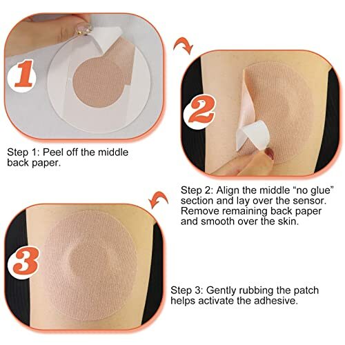 Freestyle Adhesive Patch Waterproof Libre2/3 Sensor Cover Flesh Flexible, 25Pack