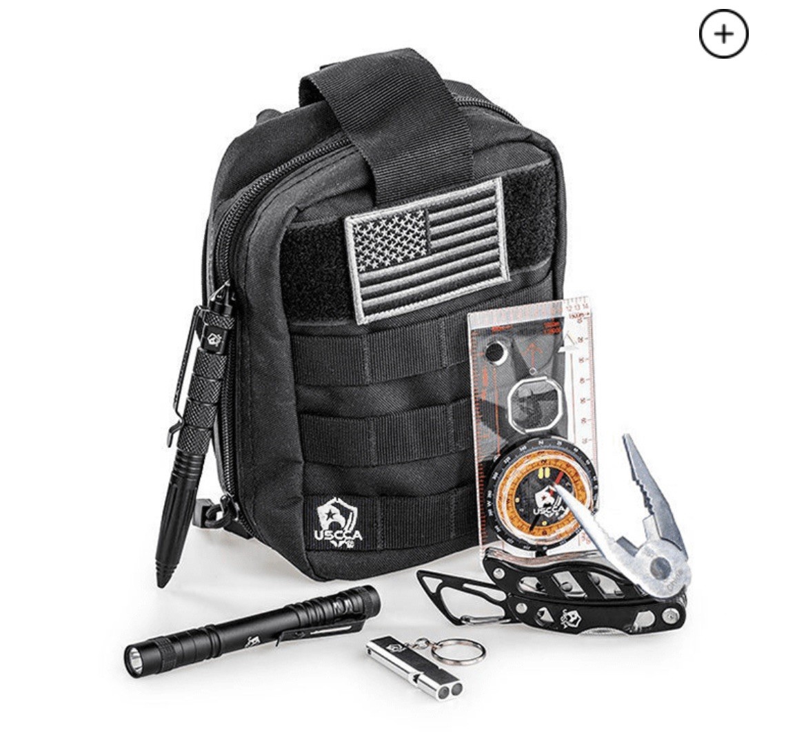 NEW USCCA Custom Survival Kit 10 Life Saving Items Tactical Bag Pouch Bugout