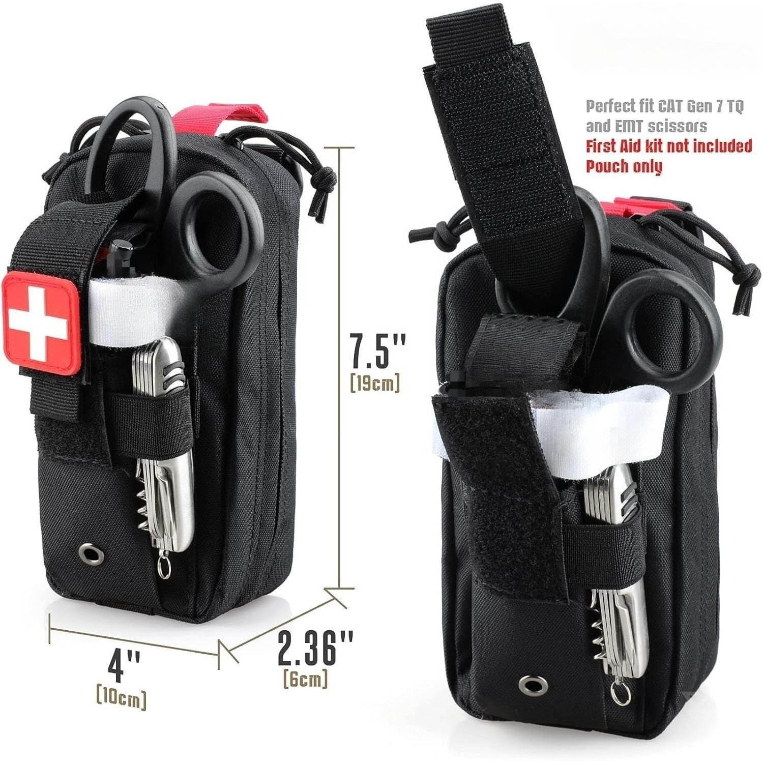 For use in IFAK trauma first aid tool storage bags and MOLLE first aid kits