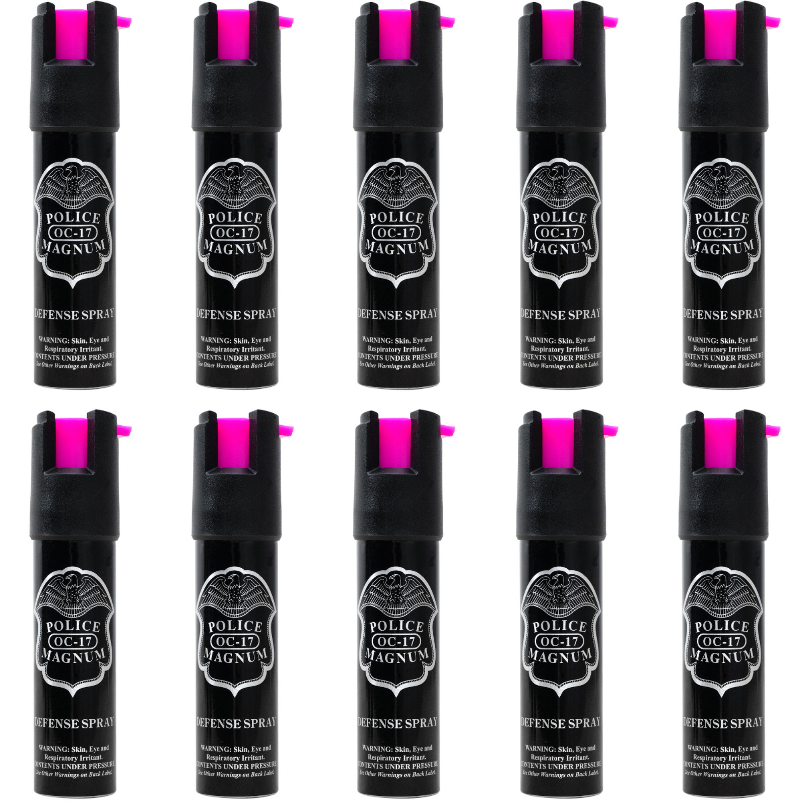 Police Magnum pepper spray self defense safety – Bulk 10 PACK 3/4oz Twist Locks