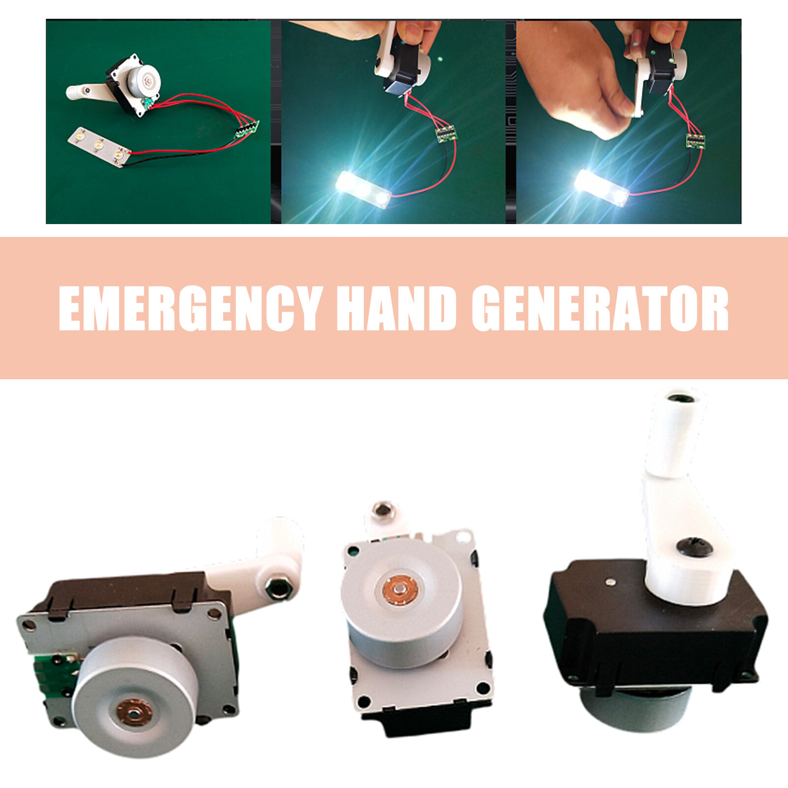 Mini Emergency Hand-Cranking Dynamo Electric Generator USB Charger Mobile Phone