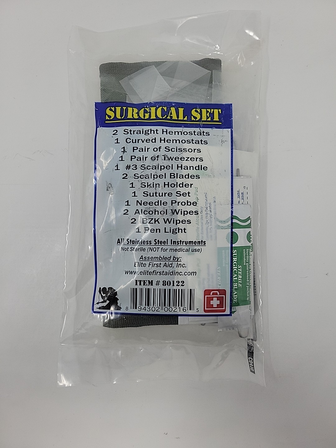 Elite First Aid – Surgical Instruments Medical Kit – Canvas Pouch – Med Kit – US