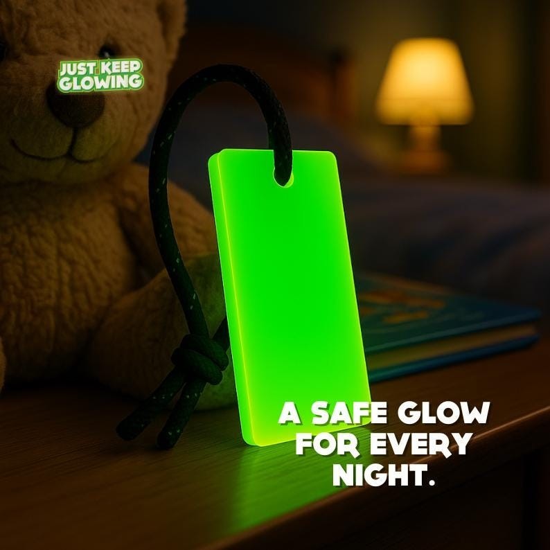 1 set 4 pcs Glow in Dark Emergency Light Reusable Survival Camping Handmade USA